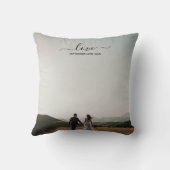 結婚の2フォトメモリLoveスクリプト クッション (裏面)