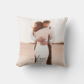 結婚の2フォトメモリLoveスクリプト クッション (正面)