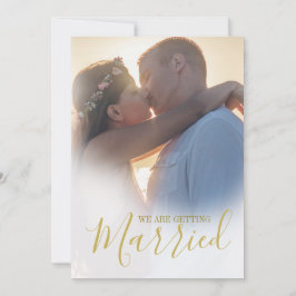 結婚の2モダンフォトオーバーレイエレガントシンプル 招待状