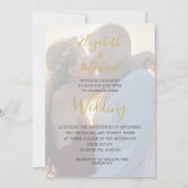 結婚の2モダンフォトオーバーレイエレガントシンプル 招待状 (裏面)