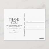 結婚の3枚の写真コラージュありがとうポストカード ポストカード (裏面)