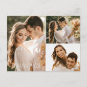 結婚の3枚の写真コラージュ ポストカード (正面)