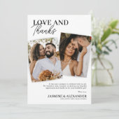 結婚の3枚の写真サンキューカード サンキューカード (スタンド正面)