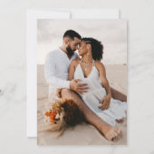 結婚の3枚の写真サンキューカード サンキューカード (裏面)