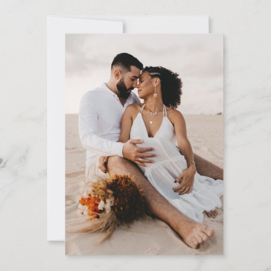 結婚の3枚の写真サンキューカード サンキューカード (裏面)