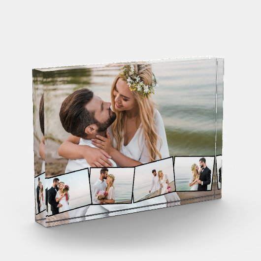 結婚の5フォトコラージグジグザグフォトストリップ フォトブロック (左)