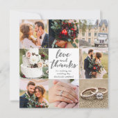 結婚の |ありがとうございます |8枚の写真 |フォトカード サンキューカード (正面)