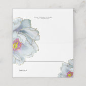 結婚の |ほこりっぽいブルーと薄紫エキゾチックなフローラ プレイスカード (外部開封)
