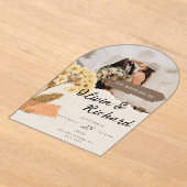 結婚の アクリル招待状 (レイダウン)