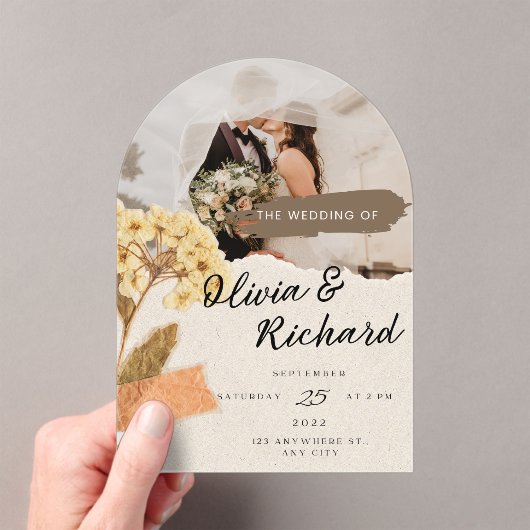 結婚の アクリル招待状 (インサイチュ (ポータブル))