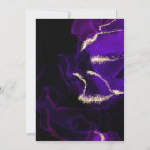 結婚の |アメジスト紫アルコールインク 招待状 (裏面)