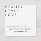 結婚の&イベントプランナーフェイクグリッター金ゴールドリングや輪 スクエア名刺 (裏面)