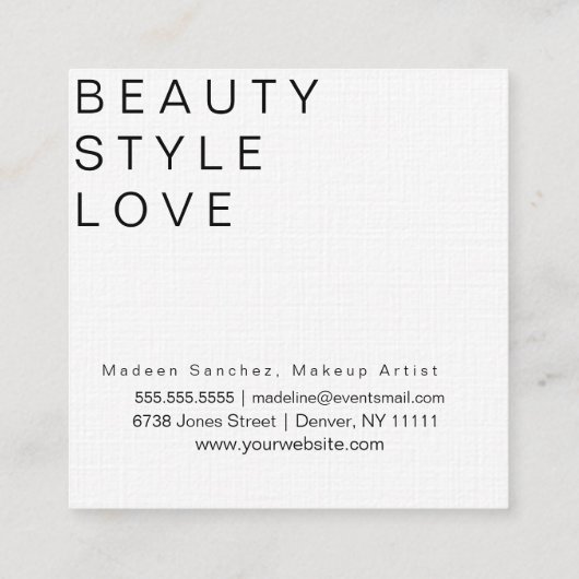 結婚の&イベントプランナーフェイクグリッター金ゴールドリングや輪 スクエア名刺 (裏面)