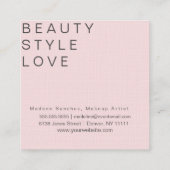 結婚の&イベントプランナーフェイク金ゴールドリングや輪ピンク スクエア名刺 (裏面)