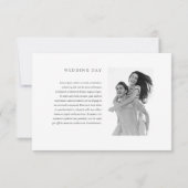 結婚の |エレガントモダンカスタム写真2 サンキューカード (裏面)