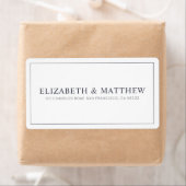 結婚の |エレガントモダン差出人住所 ラベル (インサイチュ)
