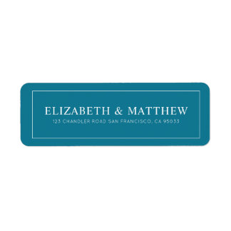 結婚の |エレガントモダン差出人住所 ラベル