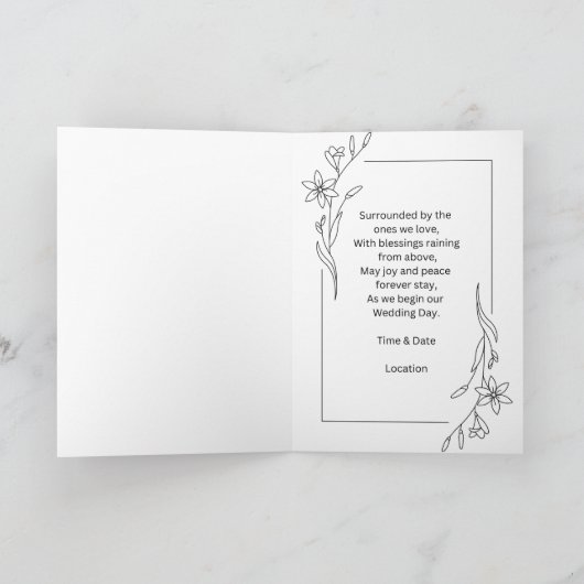 結婚の カード (内部)