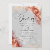 結婚の |クリーミーな夢のセドナクレイのアルコールインク 招待状 (正面)
