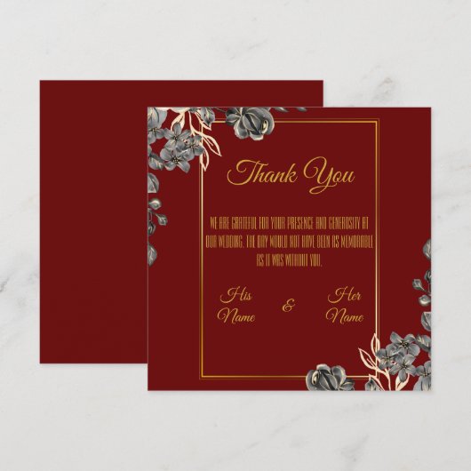 結婚の サンキューカード (正面/裏面)