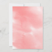 結婚の |サンゴのバラ水の色を保存 招待状 (裏面)