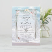 結婚の |シーエレガントサイド流木チュレアーバー 招待状 (スタンド正面)