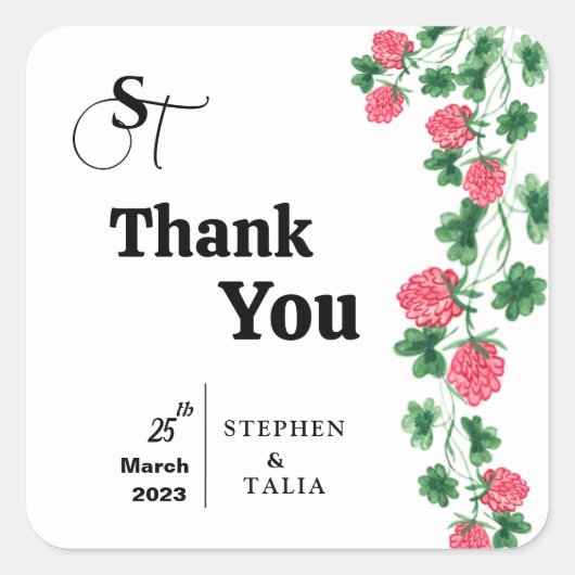 結婚の スクエアシール (正面)