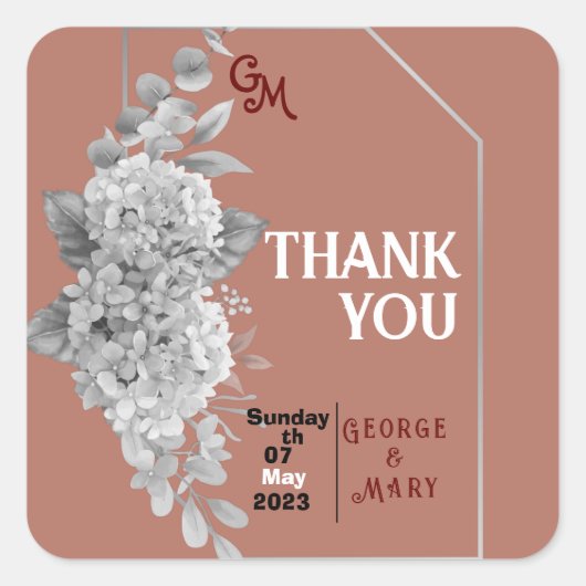 結婚の スクエアシール (正面)