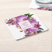 結婚の スクエアペーパーコースター (アングル)