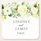 結婚の スクエアペーパーコースター (正面)