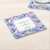 結婚の スクエアペーパーコースター (アングル)