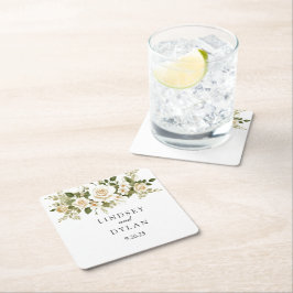 結婚の スクエアペーパーコースター