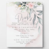 結婚の |ドリンクメニューBOHO Folids Pink Rose フォトプラーク (正面)