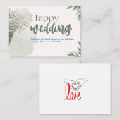 結婚の ノートカード (正面/裏面)