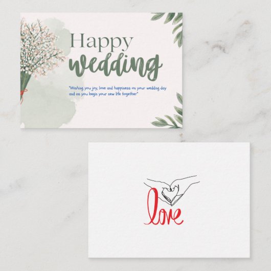 結婚の ノートカード (正面/裏面)