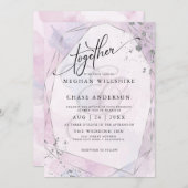 結婚の |バラピンクと薄紫シルバージュゼ (正面/裏面)