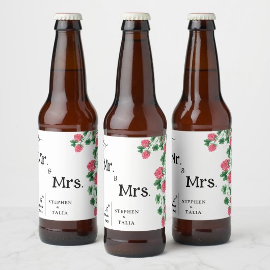 結婚の ビールラベル (ボトル)