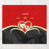 結婚の ビールラベル (シングルラベル)