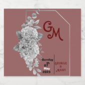 結婚の ビールラベル (シングルラベル)