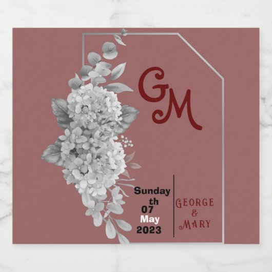 結婚の ビールラベル (シングルラベル)