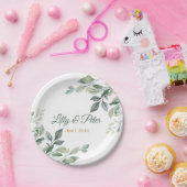 結婚の，ブライダルシャワーカスタム紙プレート ペーパープレート (パーティー)