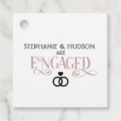 結婚の，ブライダルシャワー,婚約した婚約パーティ フェイバータグ (正面)