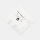 結婚の，ブライダルシャワー,婚約した婚約パーティ 縁ありカクテルナプキン (角)