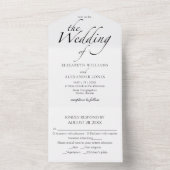 結婚の |ミニマ結婚リストの全てを1つにまとめる オールインワン招待状 (内側)