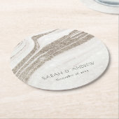 結婚の ラウンドペーパーコースター (アングル)