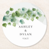 結婚の ラウンドペーパーコースター (正面)