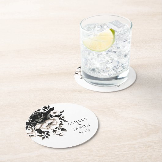 結婚の ラウンドペーパーコースター (インサイチュ)