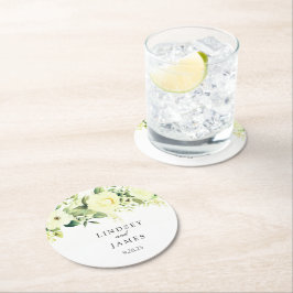 結婚の ラウンドペーパーコースター