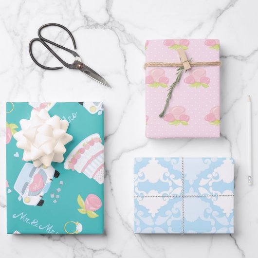 結婚の ラッピングペーパーシート (正面)