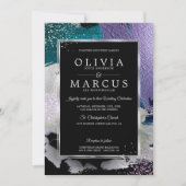 結婚の |ラベ素晴らしンはっきりしたダー抽象芸術 招待状 (正面)